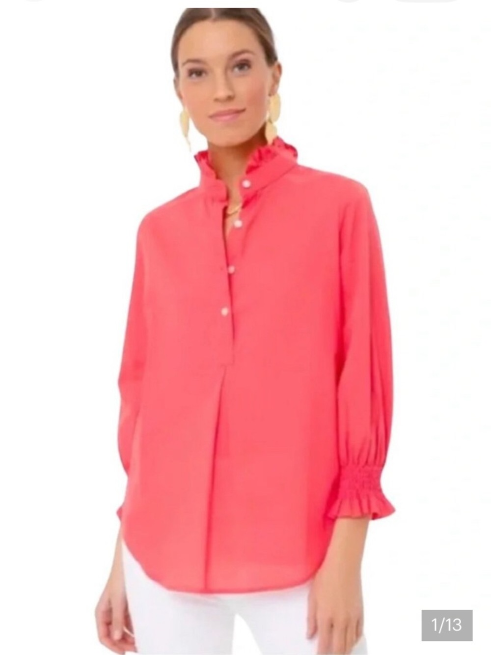 Tuckernuck Poppy Teagan  Popover Long-Sleeve Blouse